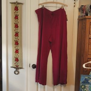 Terra & Sky Sz 3X Wide Leg Casual Pants NWT